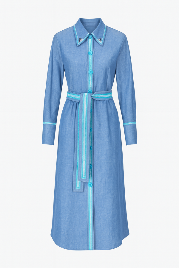 Light Blue Linen Dress