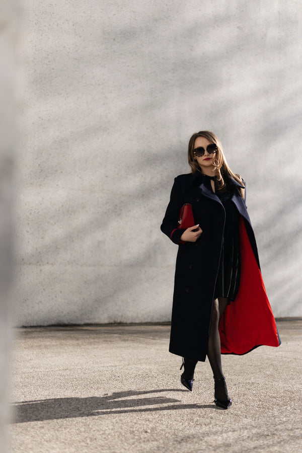 Double - Breasted Premium Wool Coat