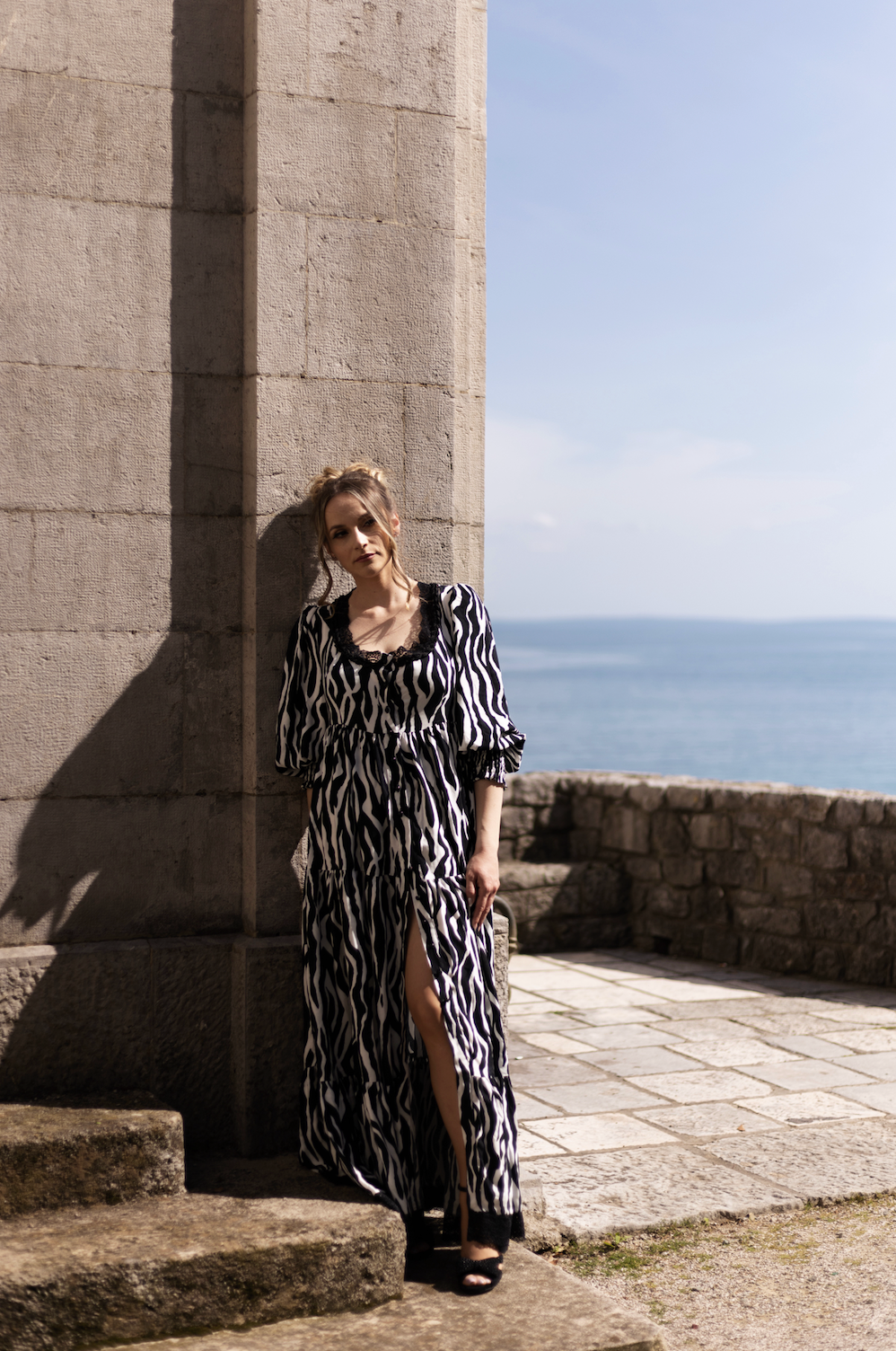 Zebra Print Edit Maxi Dress