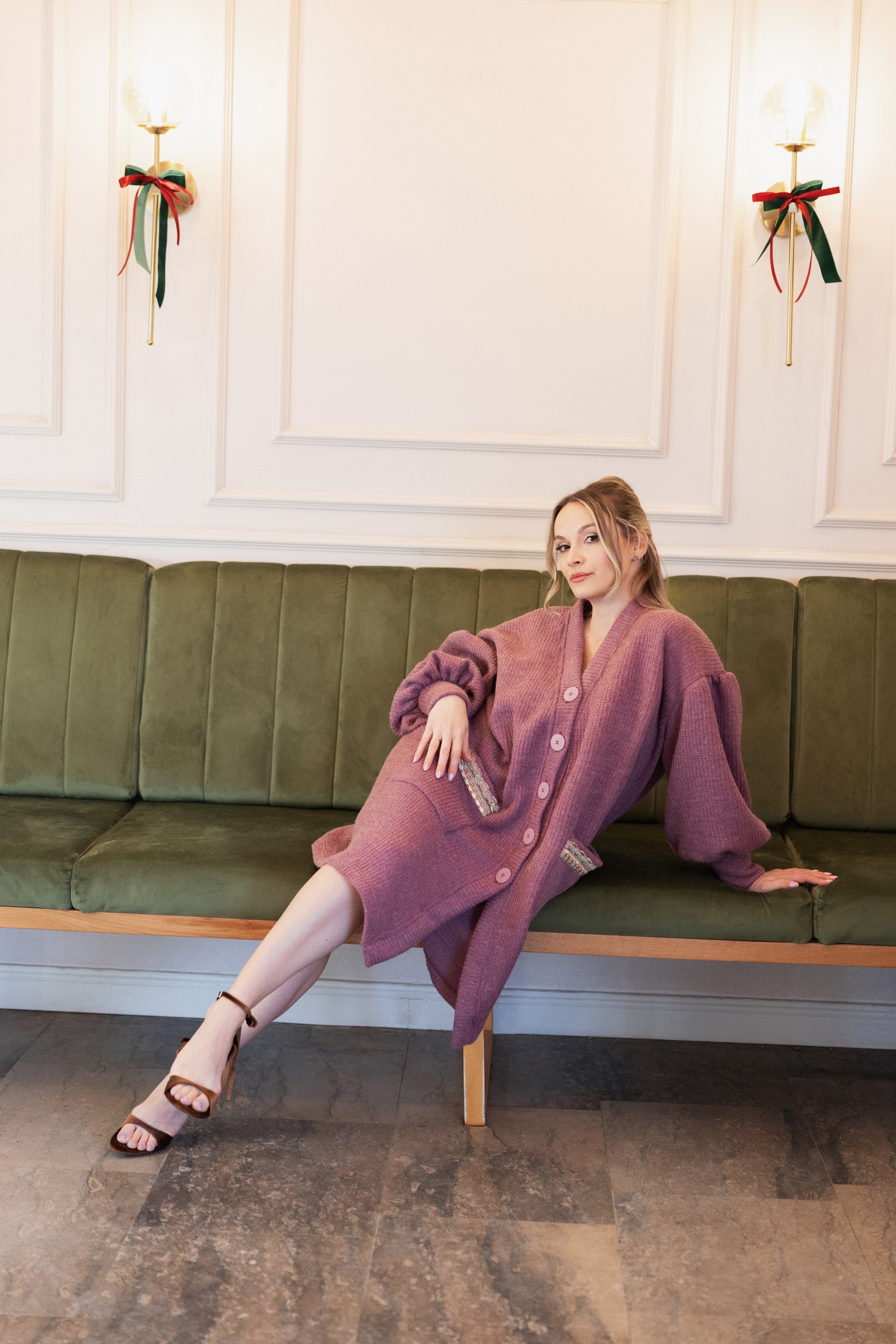 Velvet Ash Rose Cardigan