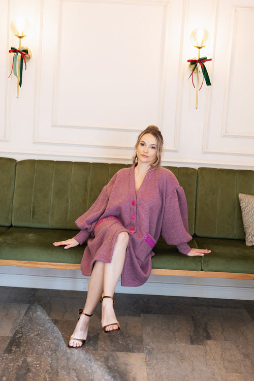 A softly structured cardigan rendered